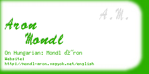 aron mondl business card